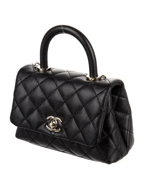 chanel coco handle mini black